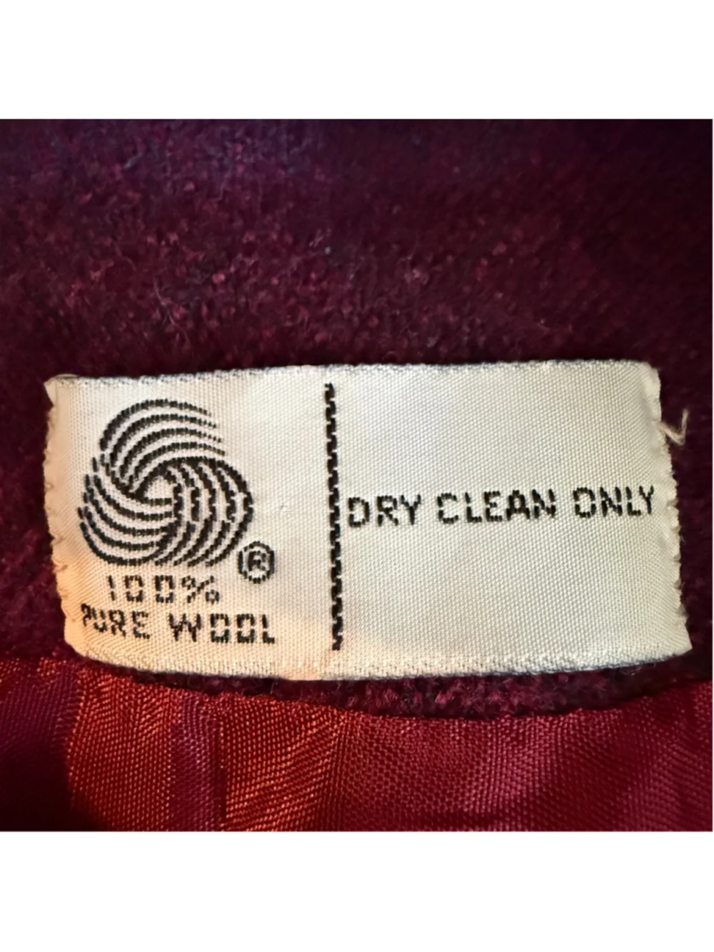 Vintage JH Collectibles 100% Wool Plaid Skirt Suit 2 Piece Jacket Burgundy